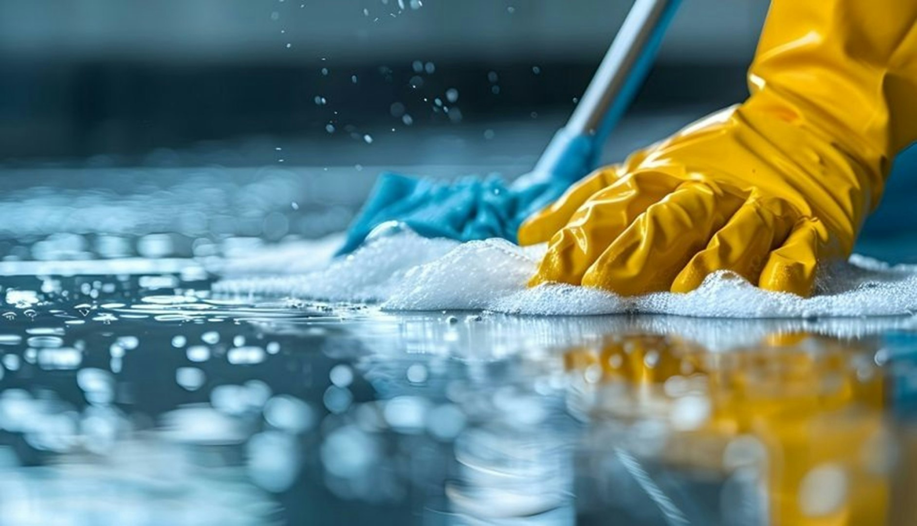 Woman, portrait and janitor with smile for maintenance job, hygiene and arms crossed with team in uniform. Pride, happy and cleaner with colleagues mop floors, overalls or confident at workplace